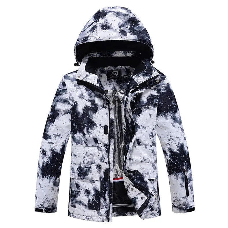 Women Hooded Insulated Snow Jacket&nbsp;Printed Ski Coat for Outdoor Sports
