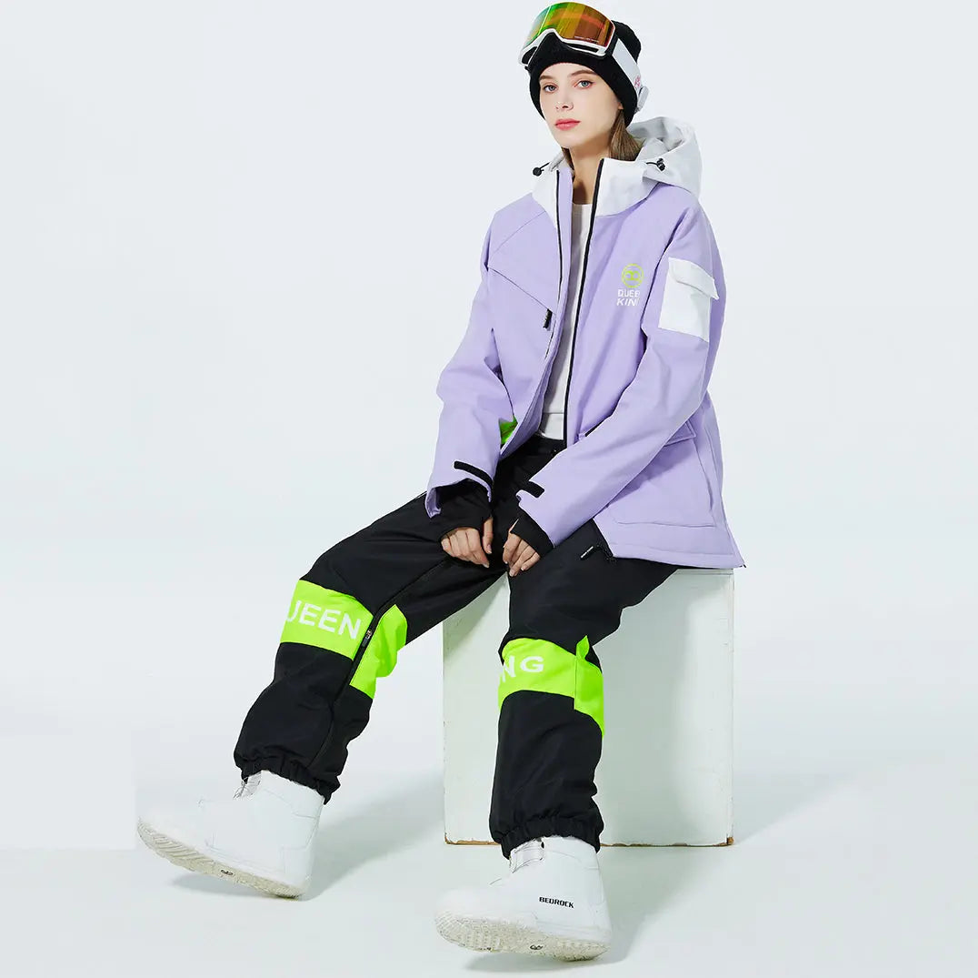 Matched Couple Ski Set Insulated Cargo Jacket & Jogger Pants