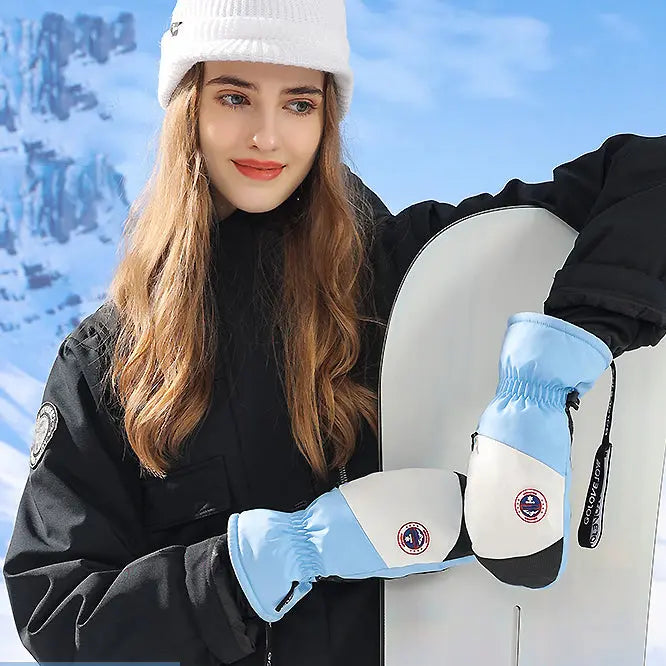 Hotian Unisex Insulated Ski Mittens Waterproof