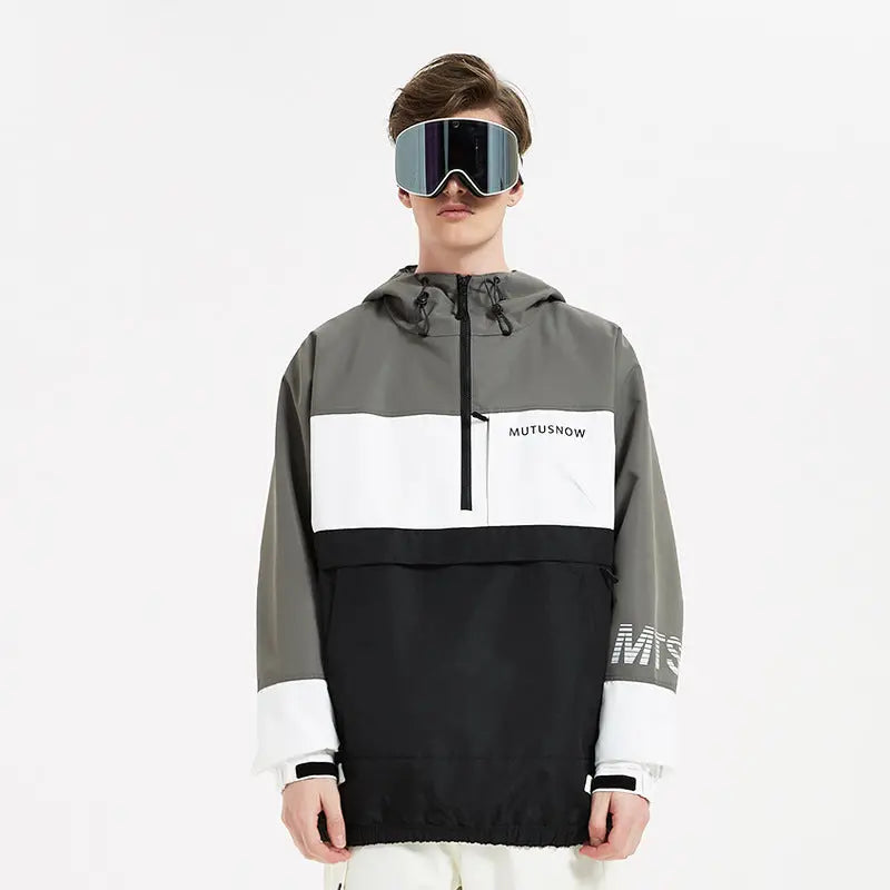 New Winter Half-zip Hoodie Unisex Ski Snowboard Anorak Snow Jacket