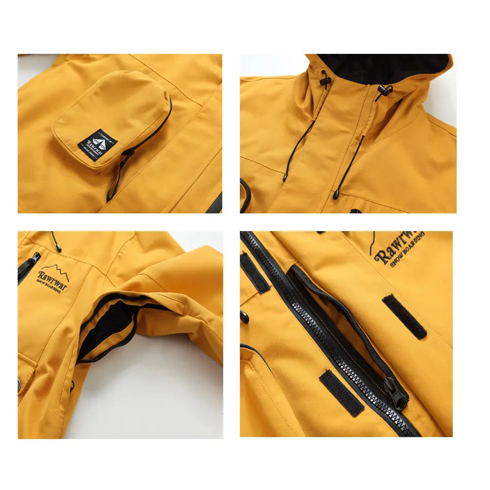 Hotian Breathable Men Ski Snowboarding Cargo Jacket