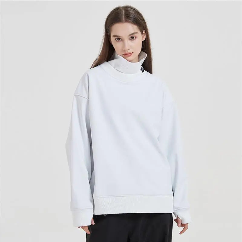 Couple High Collar Ski Pullovers