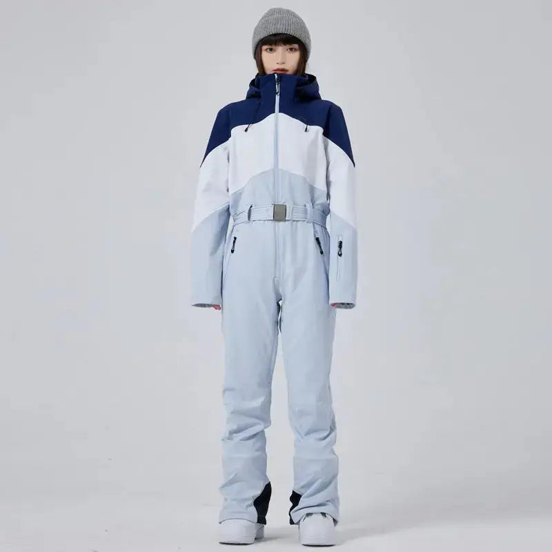 Women's Purple Slim Fit Winter Snow Jumpsuit-US ONLY