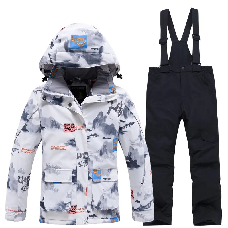 Children Ski Snowboarding Bibs Pants & Jacket Waterproof&nbsp;Outwear