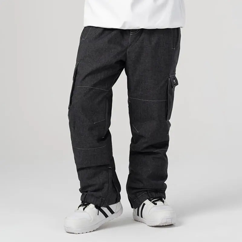 Denim Insulated Snowboarding Pants Anorak Ski Pants