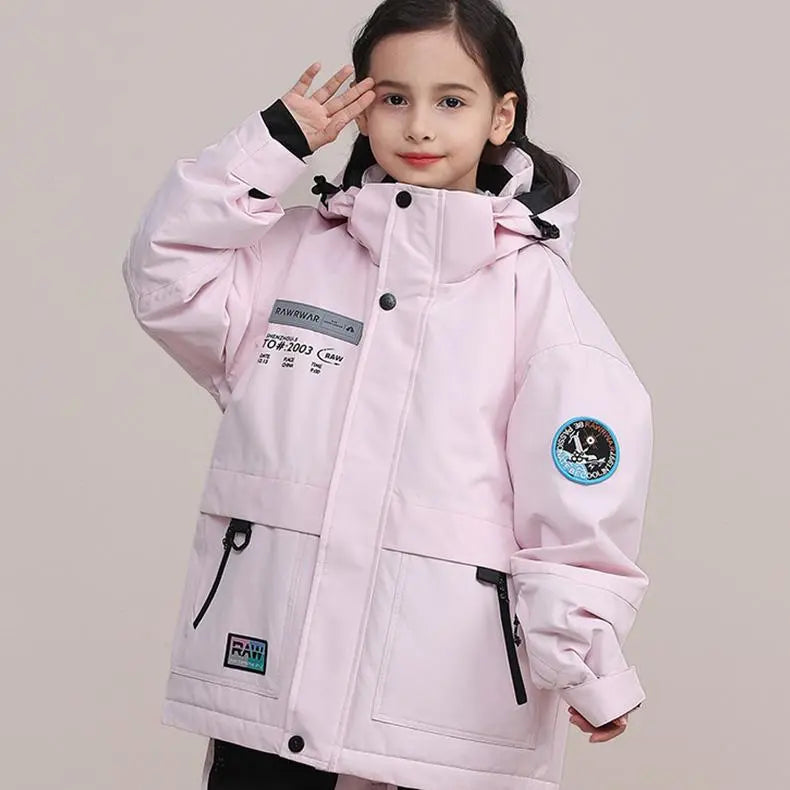Kids Outdoor Insulated Snow Jacket&nbsp;Oversized Anorak Winter Coat