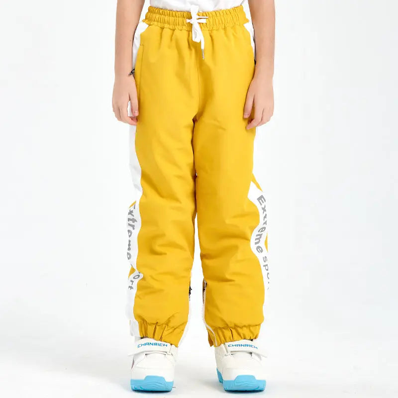 Children Elastic Snow Pants Boys & Girls Loose Fit Ski Trousers