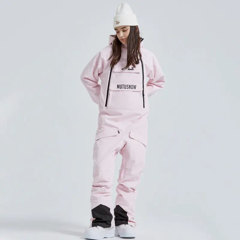 Unisex Ski Onesie Overalls Winter Hooded One-piece Snow Jumpsuits&nbsp;
