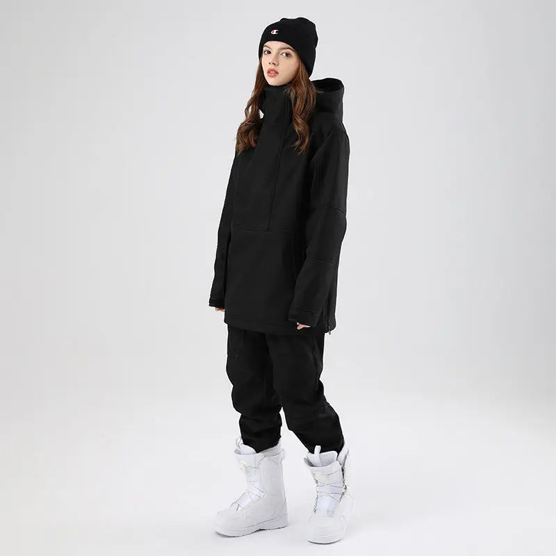High Collar Insulated Ski Jacket & Jogger Pants
