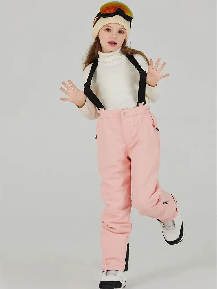 Boys Girls Loose Fit Ski Snowboarding Bibs
