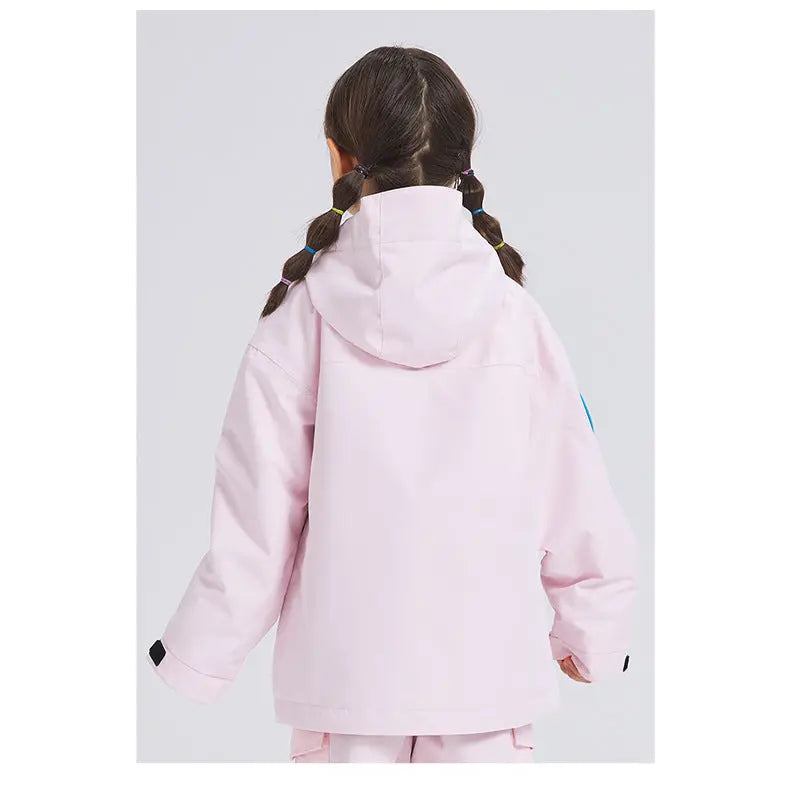 Children Hooded Ski Jacket Outdoor Insulated Snowboarding Coat