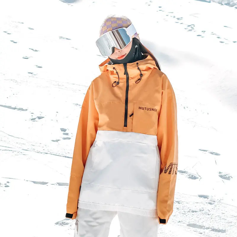 New Winter Half-zip Hoodie Unisex Ski Snowboard Anorak Snow Jacket
