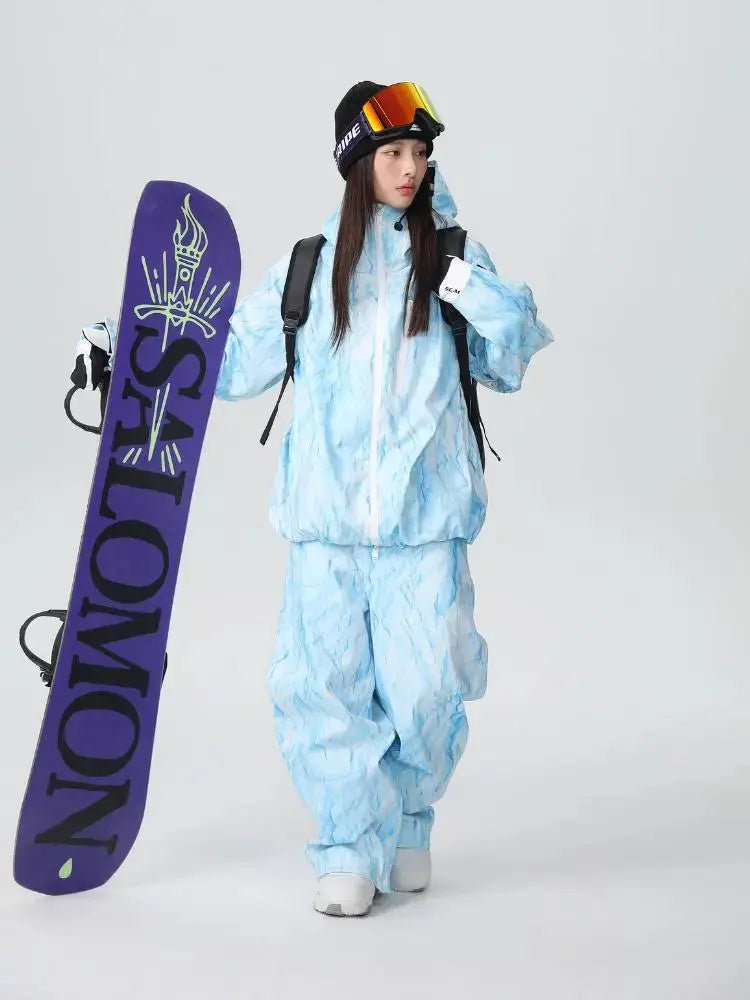 Unisex Denim Drift Baggy Snowboarding Suits