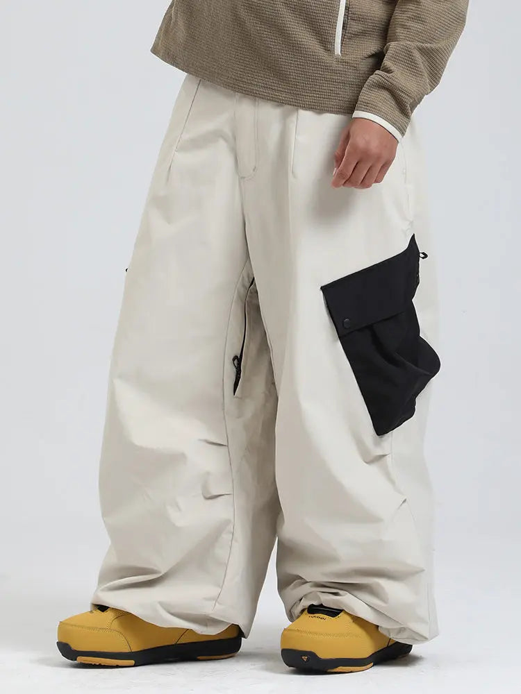 Men's Super Baggy Snowboarding Pants Cargo Pockets