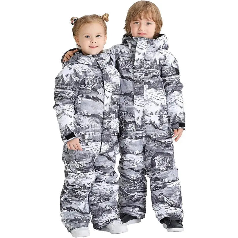 Kids One Piece Snow Suit for 3T-6T Toddler