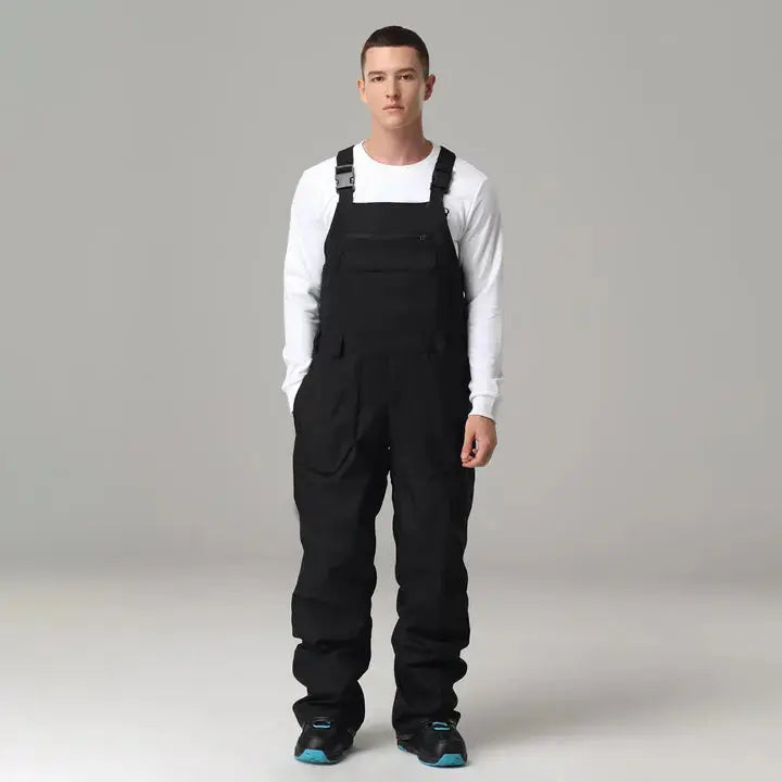 Men's Winter Windproof High Waist Overalls Ski Bibs Pants-US ONLY