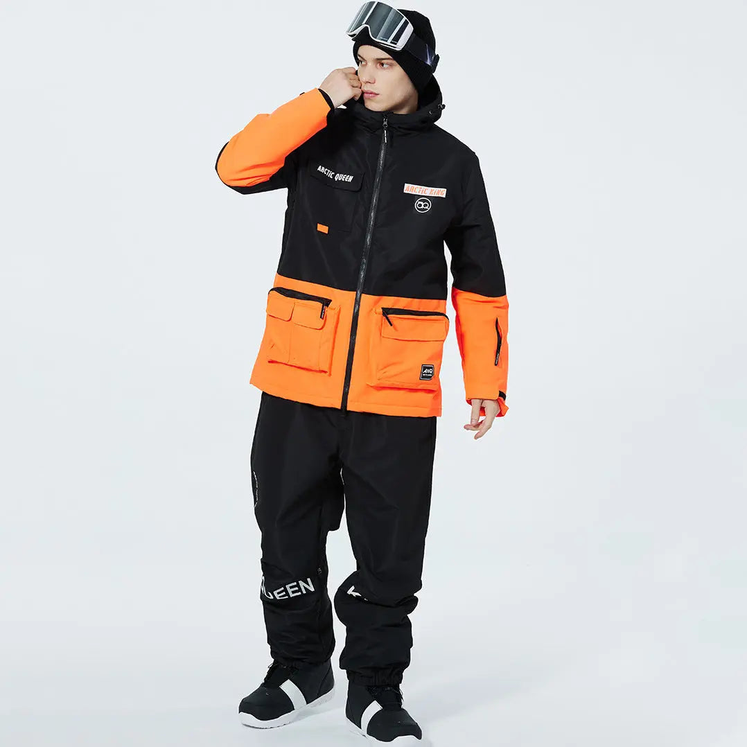 Hotian Men Ski Insulated Cargo Jacket Waterproof&nbsp;Outdoor Coat