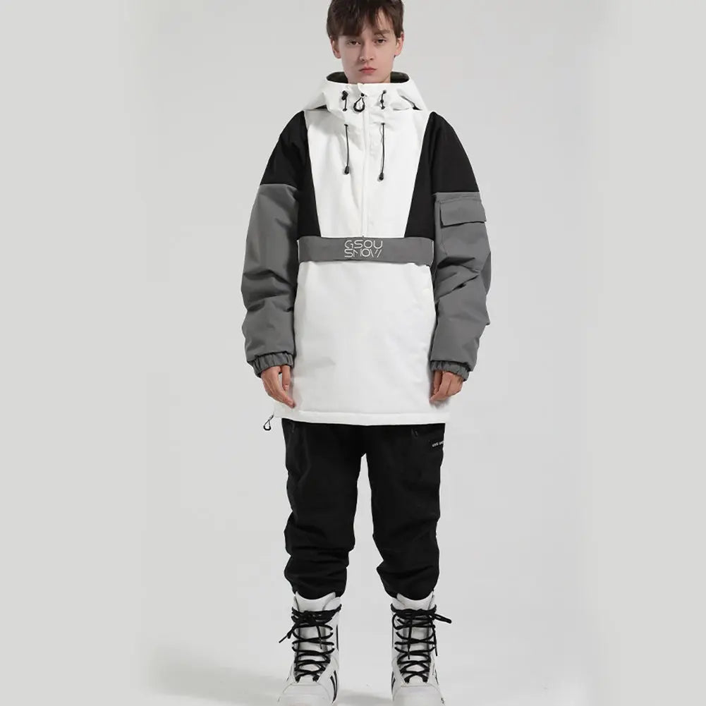 Hotian Reflective Stripe Men Insulated Anorak Jacket