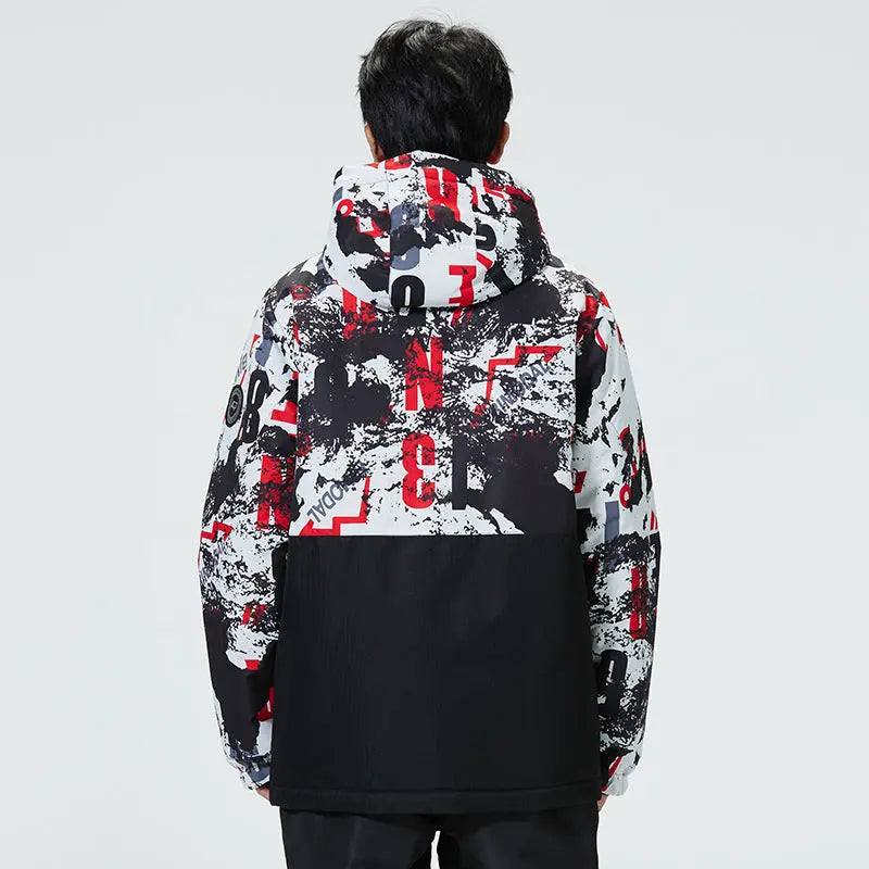 Hotian Men Hooded Skiing Cargo Jacket Soft Shell
