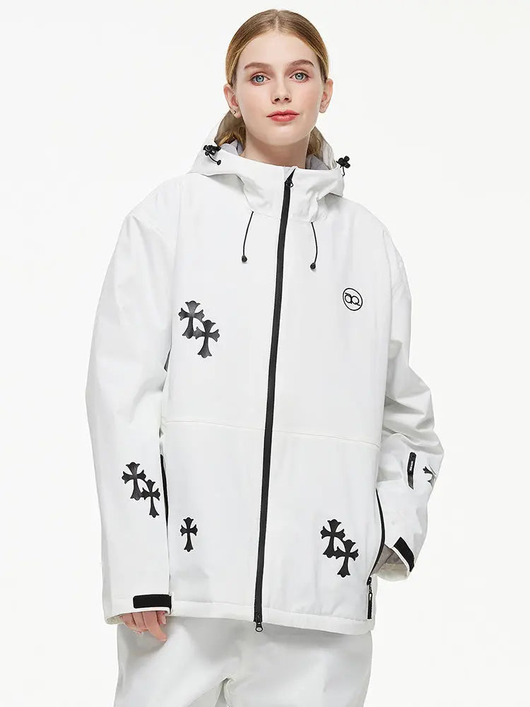 Women's Fun Printed Snowboarding Jacket Hooded Ski Wear