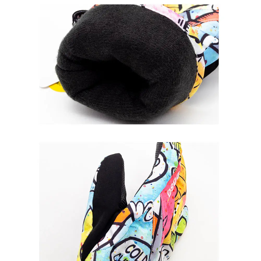 Hotian Kids Ski Snowboard Gloves Waterproof Anti-slip