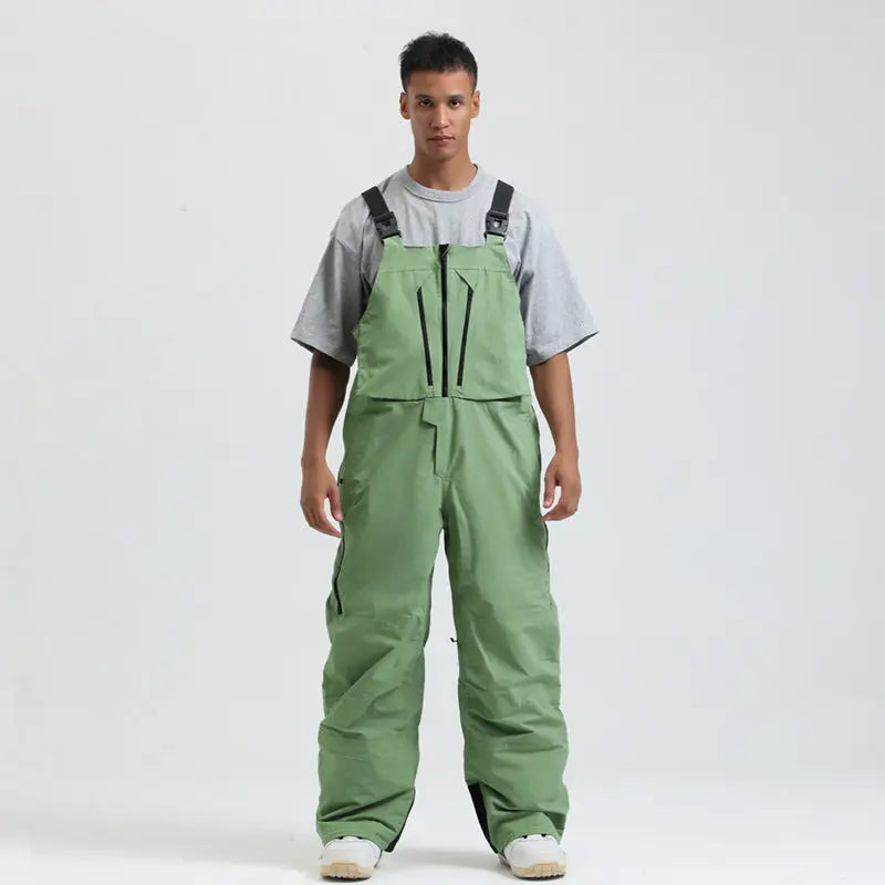 Men's Snowboard Bib Pants Super Baggy Ski Overalls
