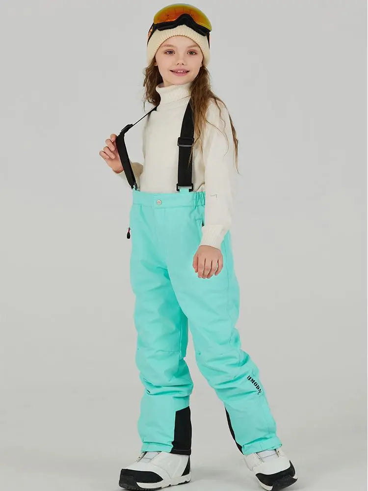 Boys Girls Loose Fit Ski Snowboarding Bibs