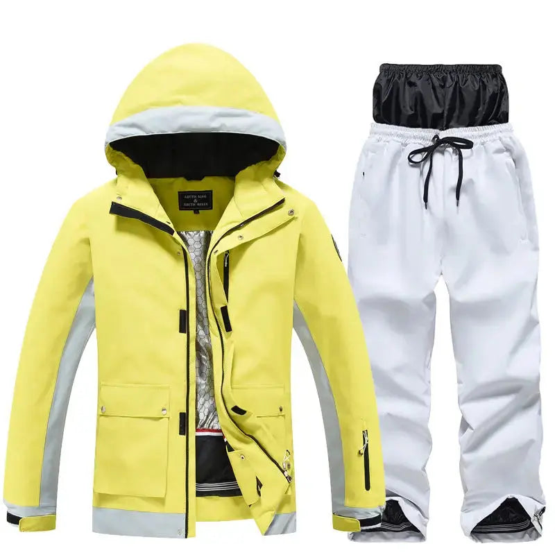 Pink Ski Snowboard Jacket & Pants Set Loose Fit Sportswear-US ONLY