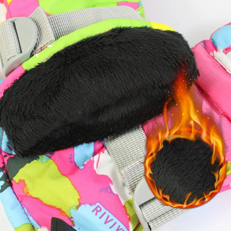 HOTIAN 1 pair Unisex Camo Print Insulated Snowboard Ski Gloves