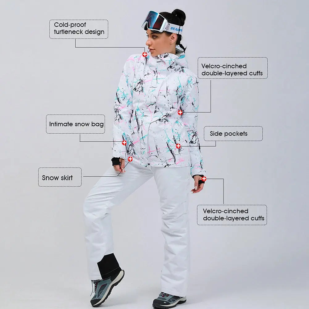Comfortable Hooded Snow Coat Winter Waterproof Ski Tops