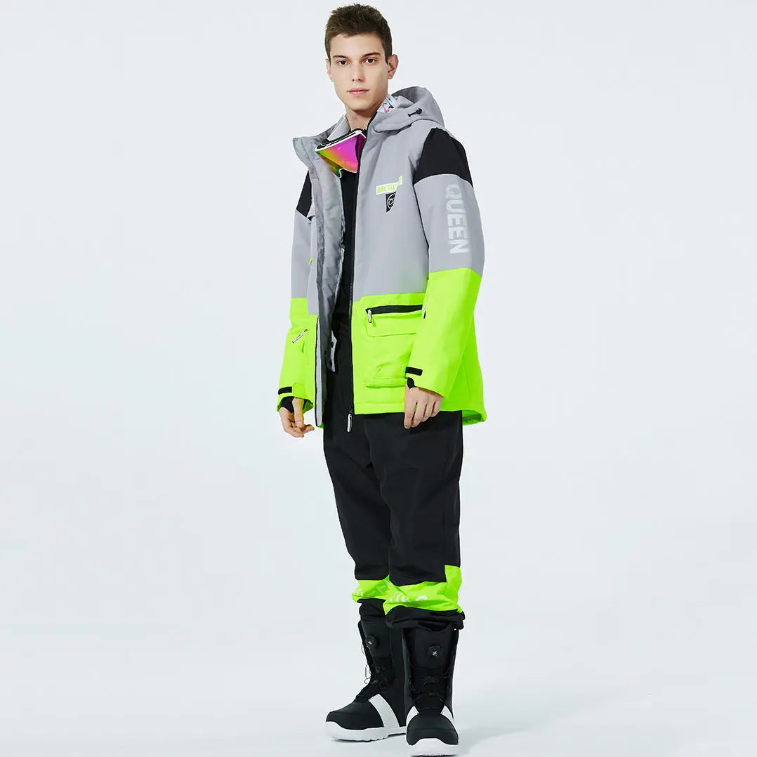 Hotian Men Ski Insulated Cargo Jacket Waterproof&nbsp;Outdoor Coat