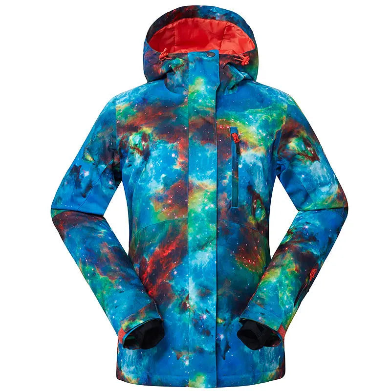 Hooded Printed Ski Snowboard Jacket