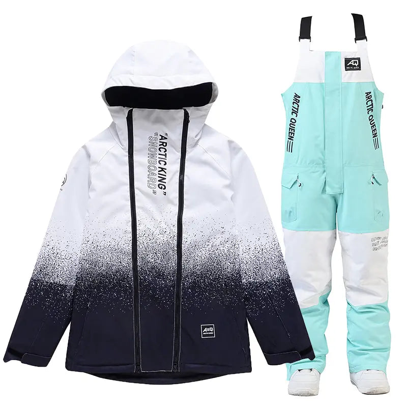 Unisex Outdoor Winter Snowboard Suits Cargo Jacket & Bibs Pants&nbsp;