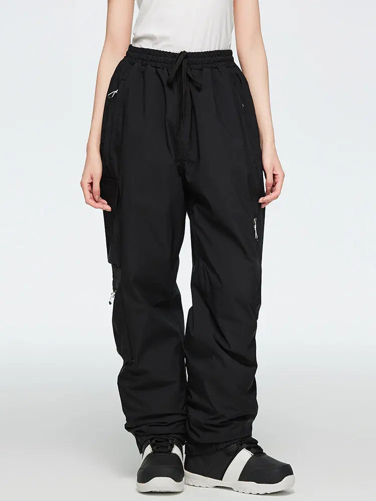 Women's Elastic Waist Cargo Snow Pants