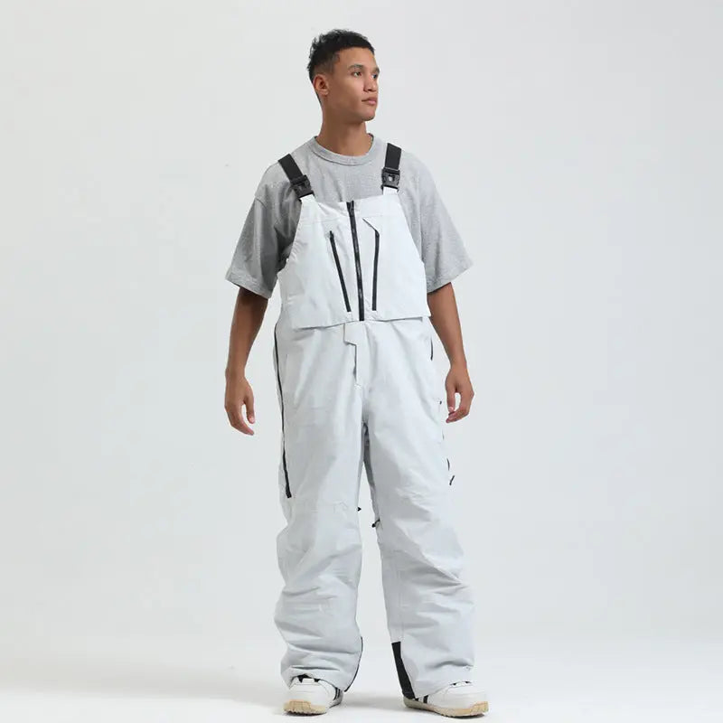 Men's Snowboard Bib Pants Super Baggy Ski Overalls