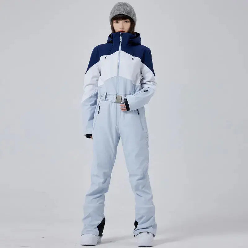 Women's Purple Slim Fit Winter Snow Jumpsuit-US ONLY