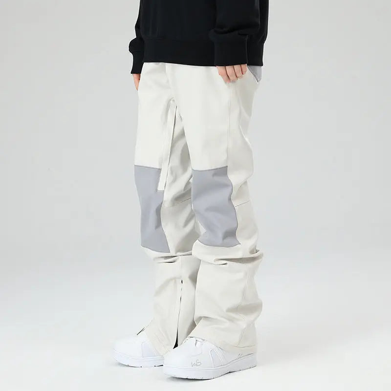 Slim Fit Spliced Snow Pants Outdoor Sports Trousers