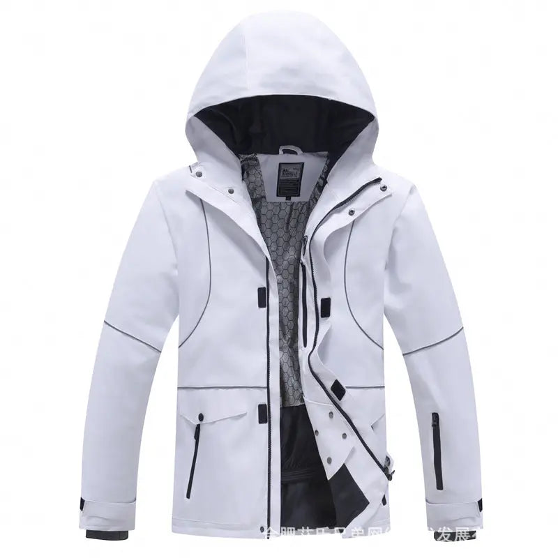 Women White Snowboard Jacket Loose Fit Winter Apparrel