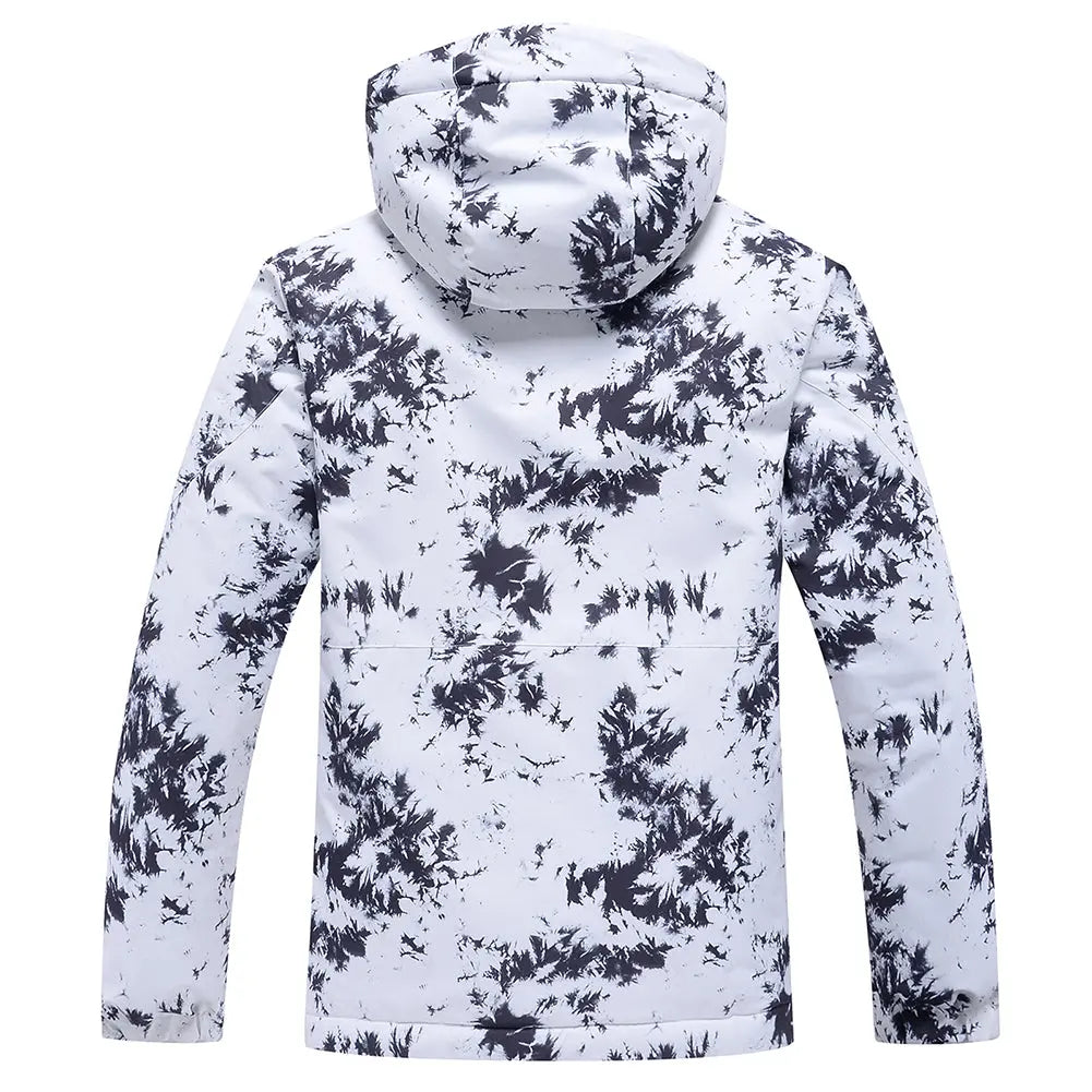 Women Hooded Insulated Snow Jacket&nbsp;Printed Ski Coat for Outdoor Sports