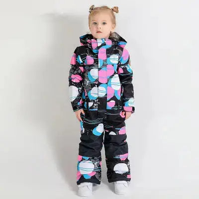 Kids Colorful One Piece Ski Suit&nbsp;Baby Outdoor Warm Ski Jumpsuits