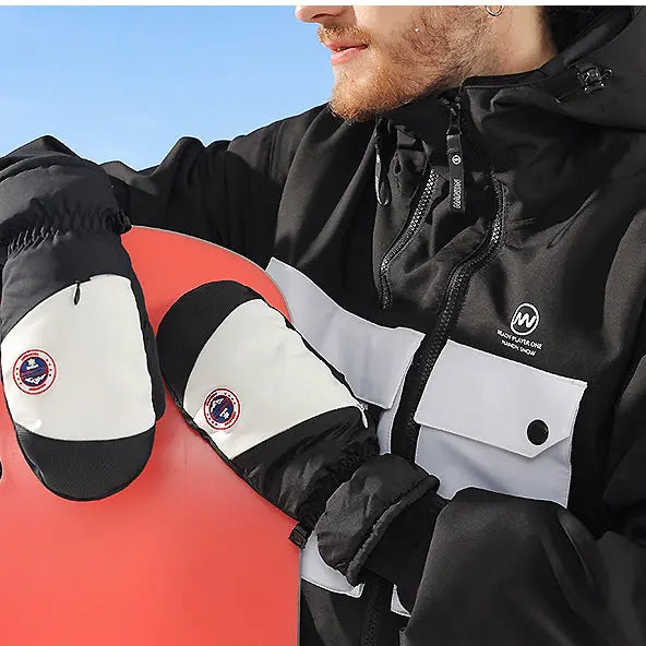 Hotian Unisex Insulated Ski Mittens Waterproof