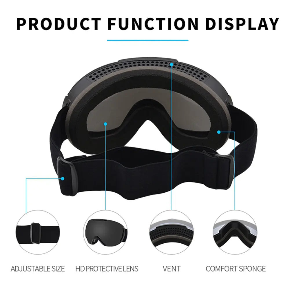Hotian OTG Snow Goggles for Snowmobile Skiing Skating