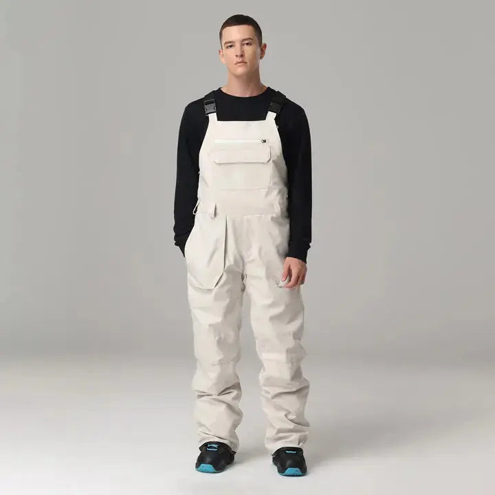 Men's Winter Windproof High Waist Overalls Ski Bibs Pants-US ONLY