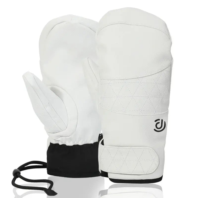 Women's Extreme Weather Thermal Leather Snow Mittens