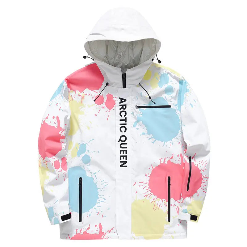 Women Tie-Dye Snow Jacket & Baggy Pants