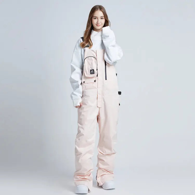 Fashion Snow Snowboard Bibs Pants Unisex Insulated Ski Overalls