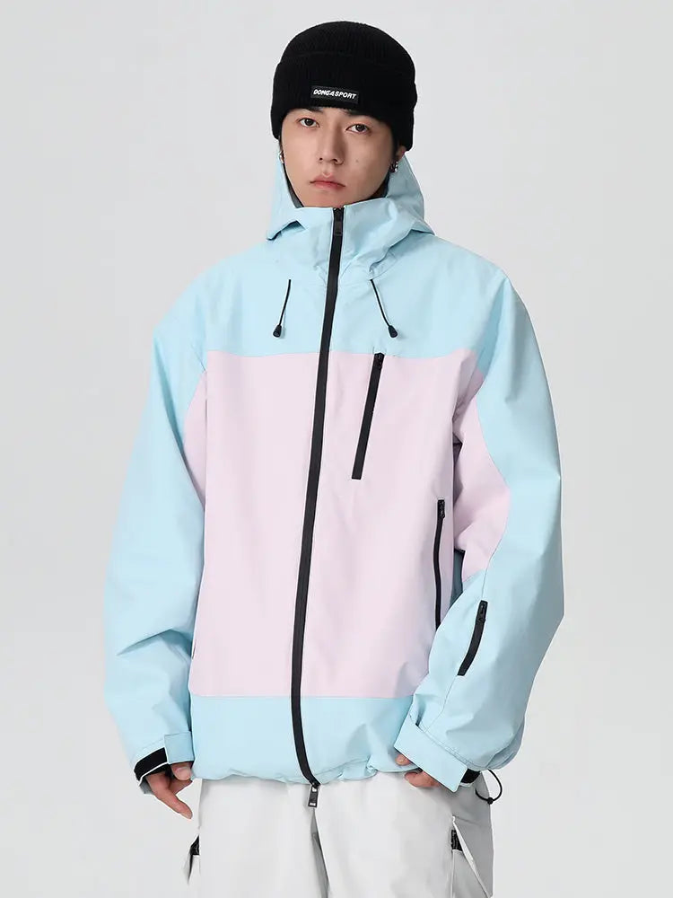 Women Men Retro Baggy Snow Jacket Insulated 3L Ski Coat