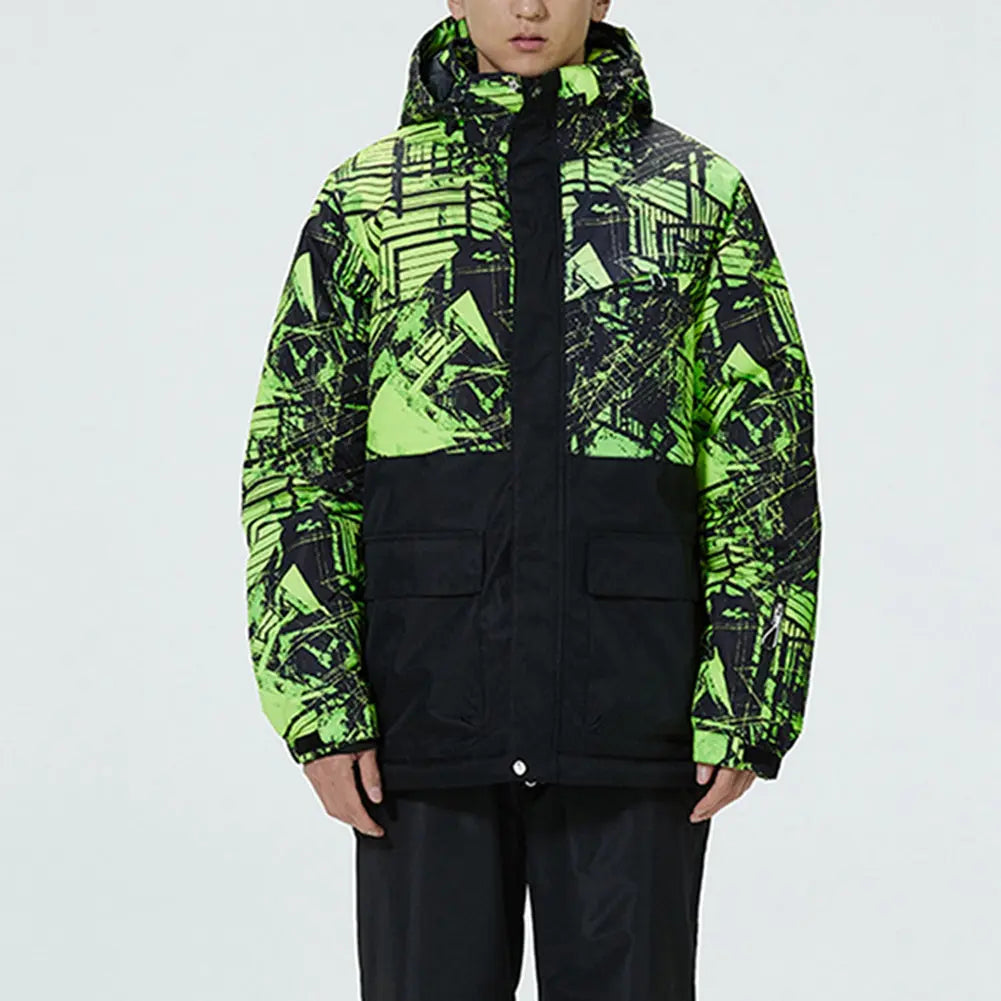 Hotian Men Hooded Skiing Cargo Jacket Soft Shell