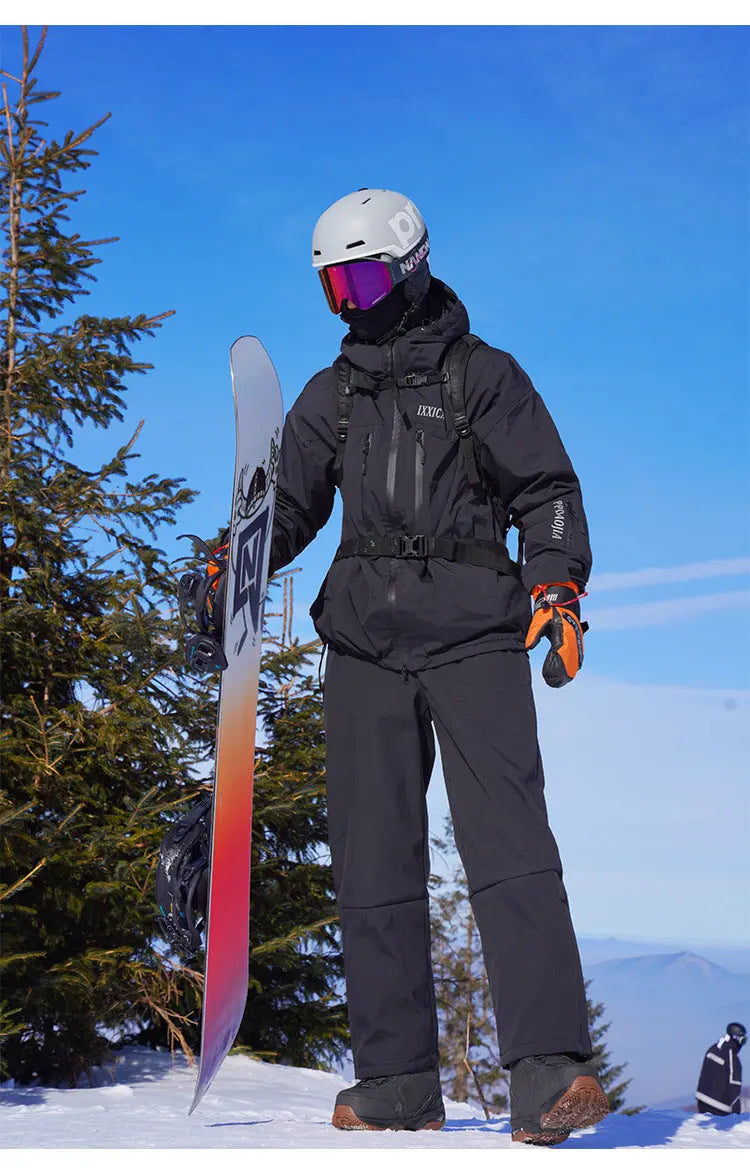 Insulated Ski Jacket & Pants Set Winter Outwear for Sports