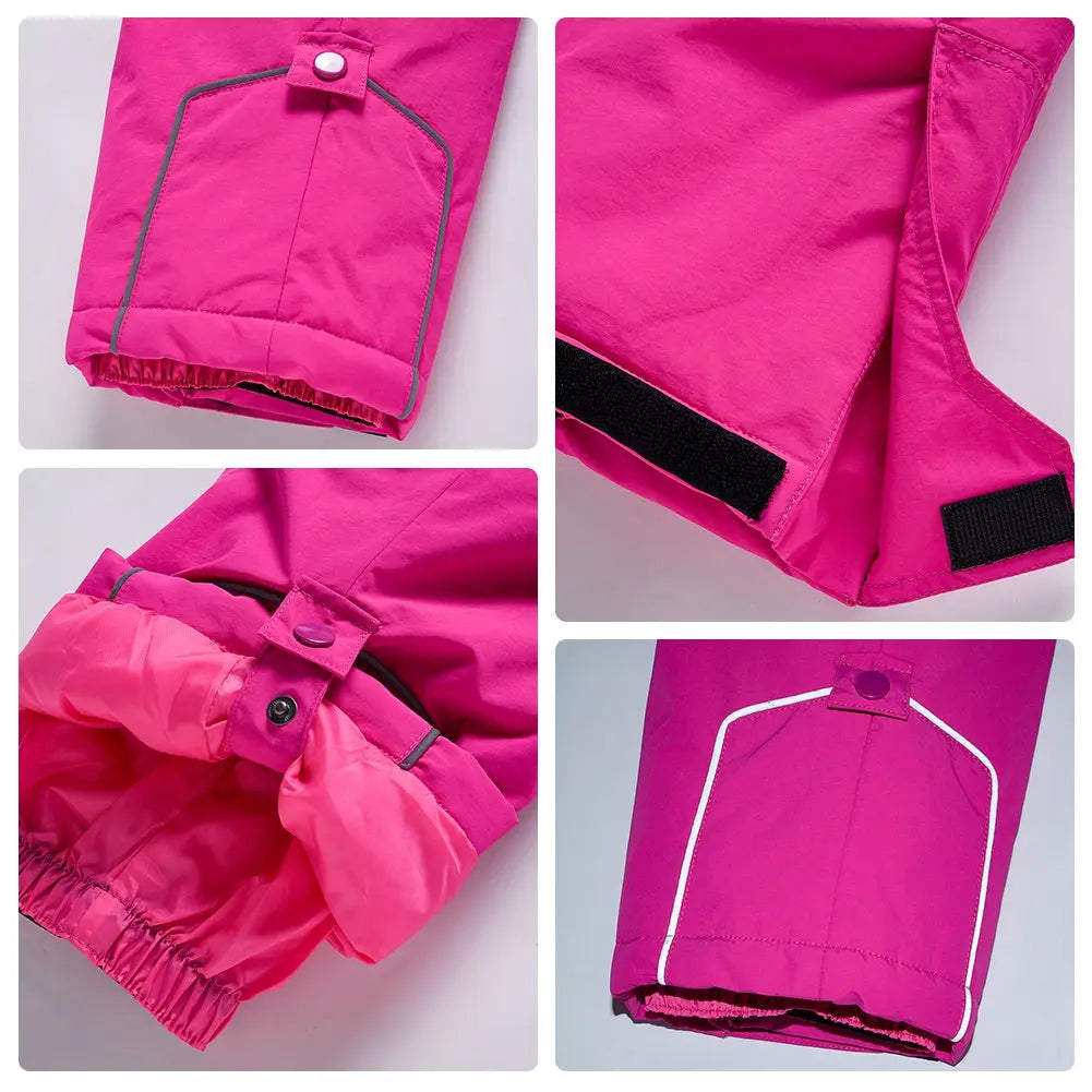 Kids Outdoor Ski Bibs Pants Waterproof Snow Pants